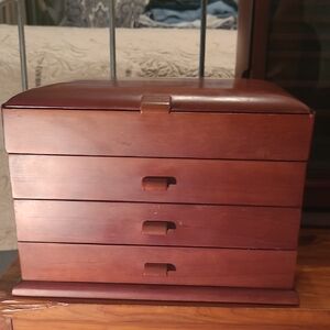 Vintage Wooden Jewelry Box